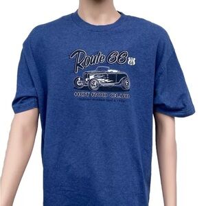 Route 66 Blue Graphic T-Shirt